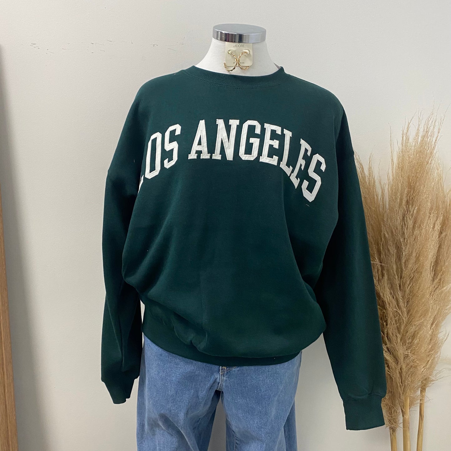 Los Angeles Crewneck Sweater-Hunter Green