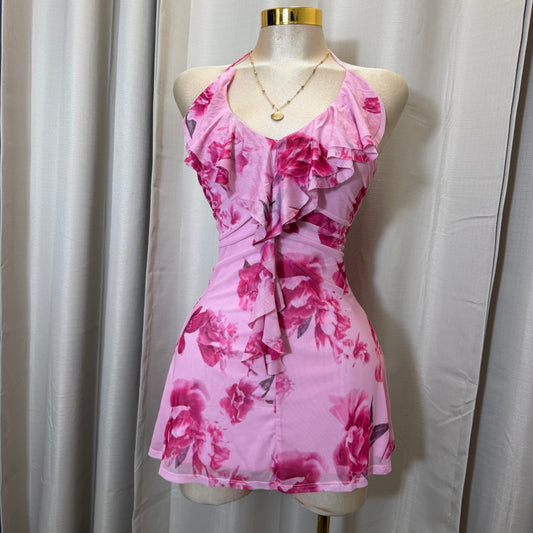 Amy Halter Dress-Pink