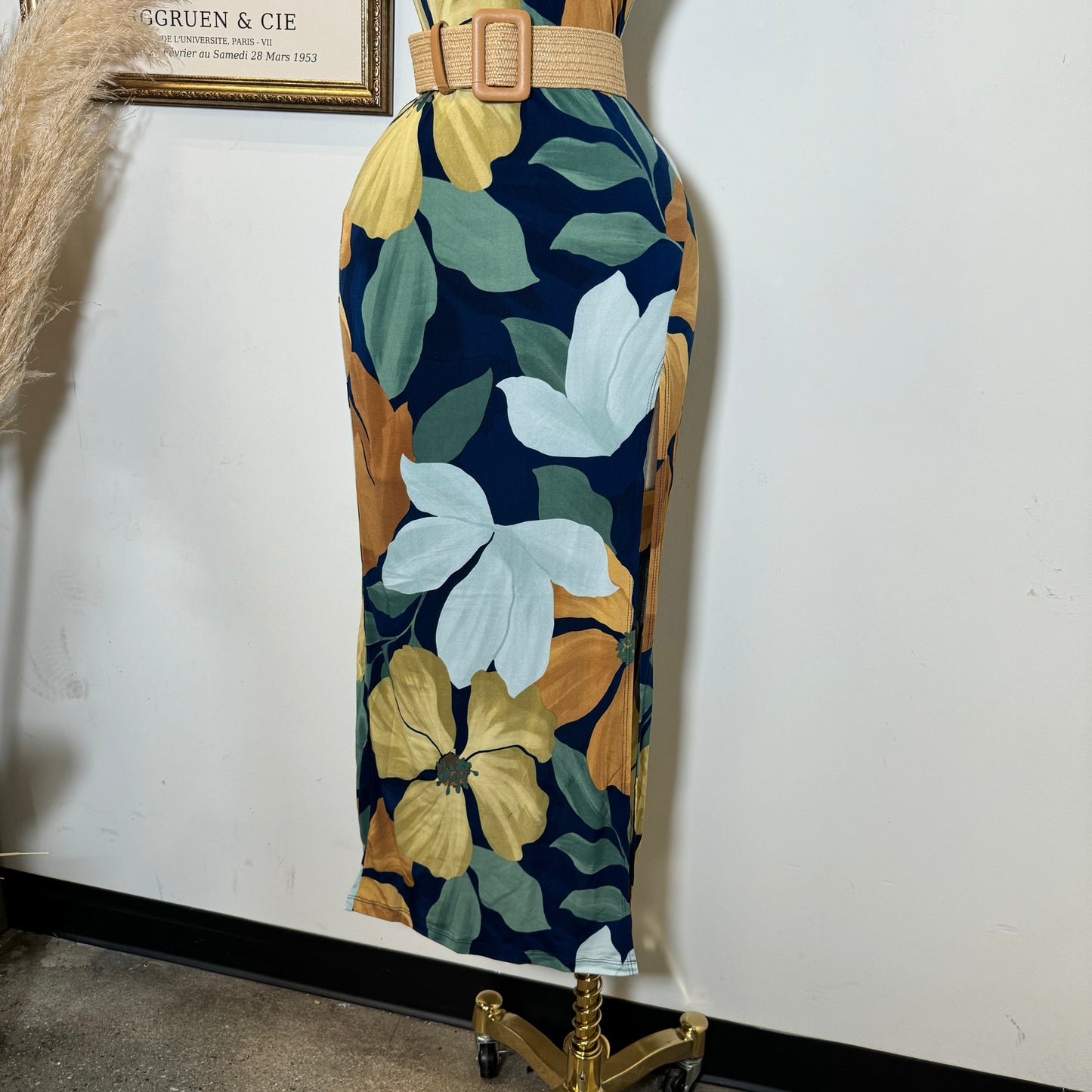 Lilo Maxi Dress-Blue/Yellow
