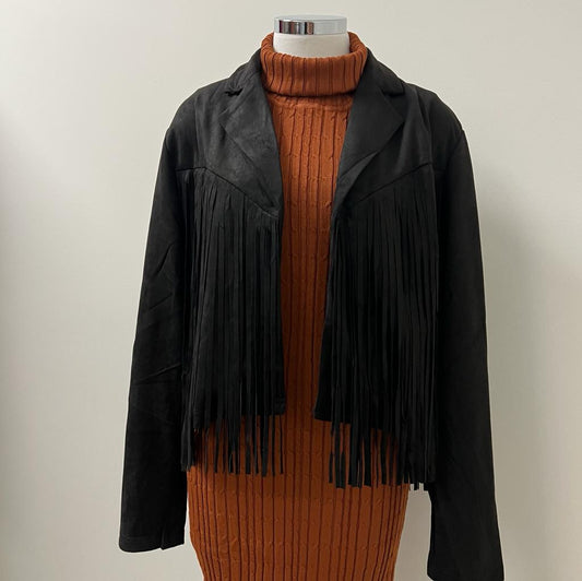 Hadley Fringe Jacket PL- Black