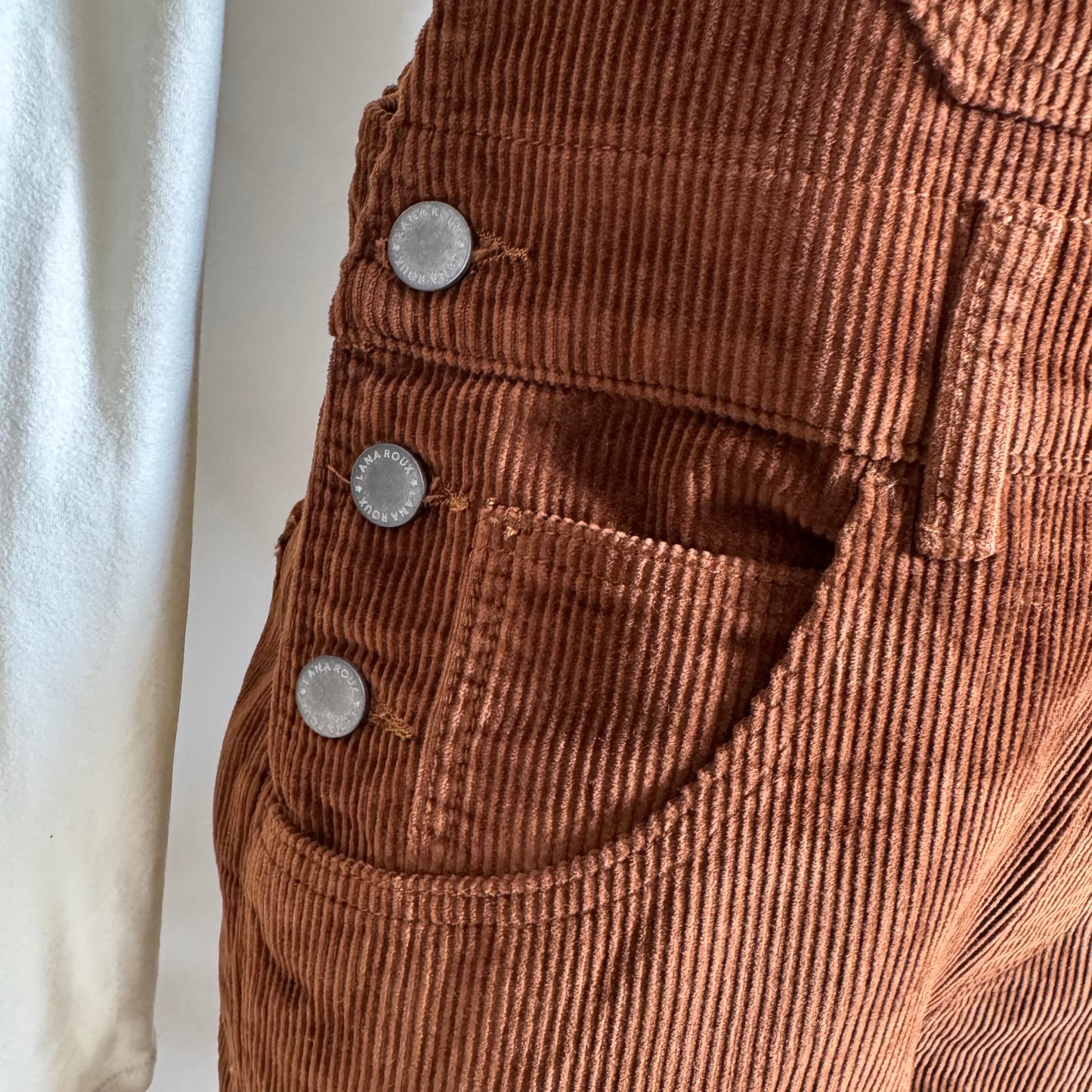 Relaxed Corduroy Boyfriend Overalls-Brown
