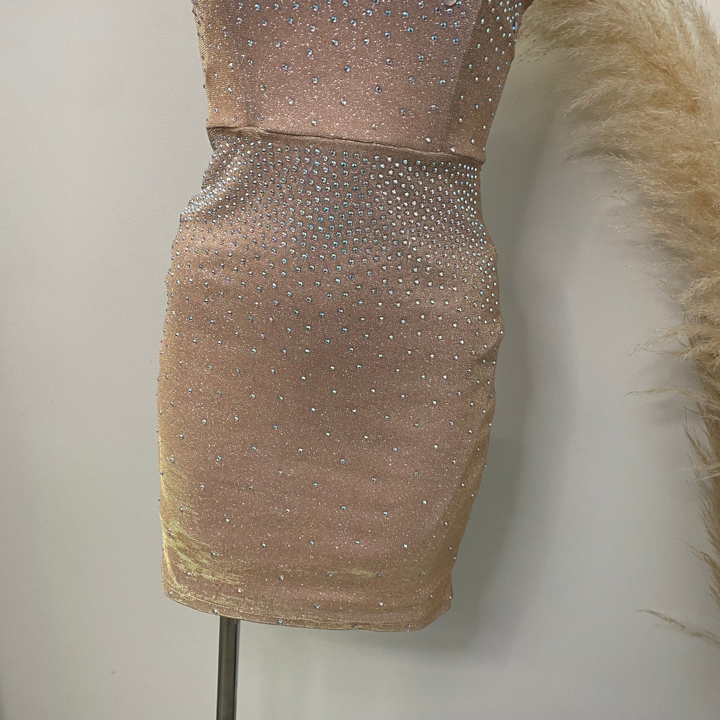 Diamante Dress -Rose Gold