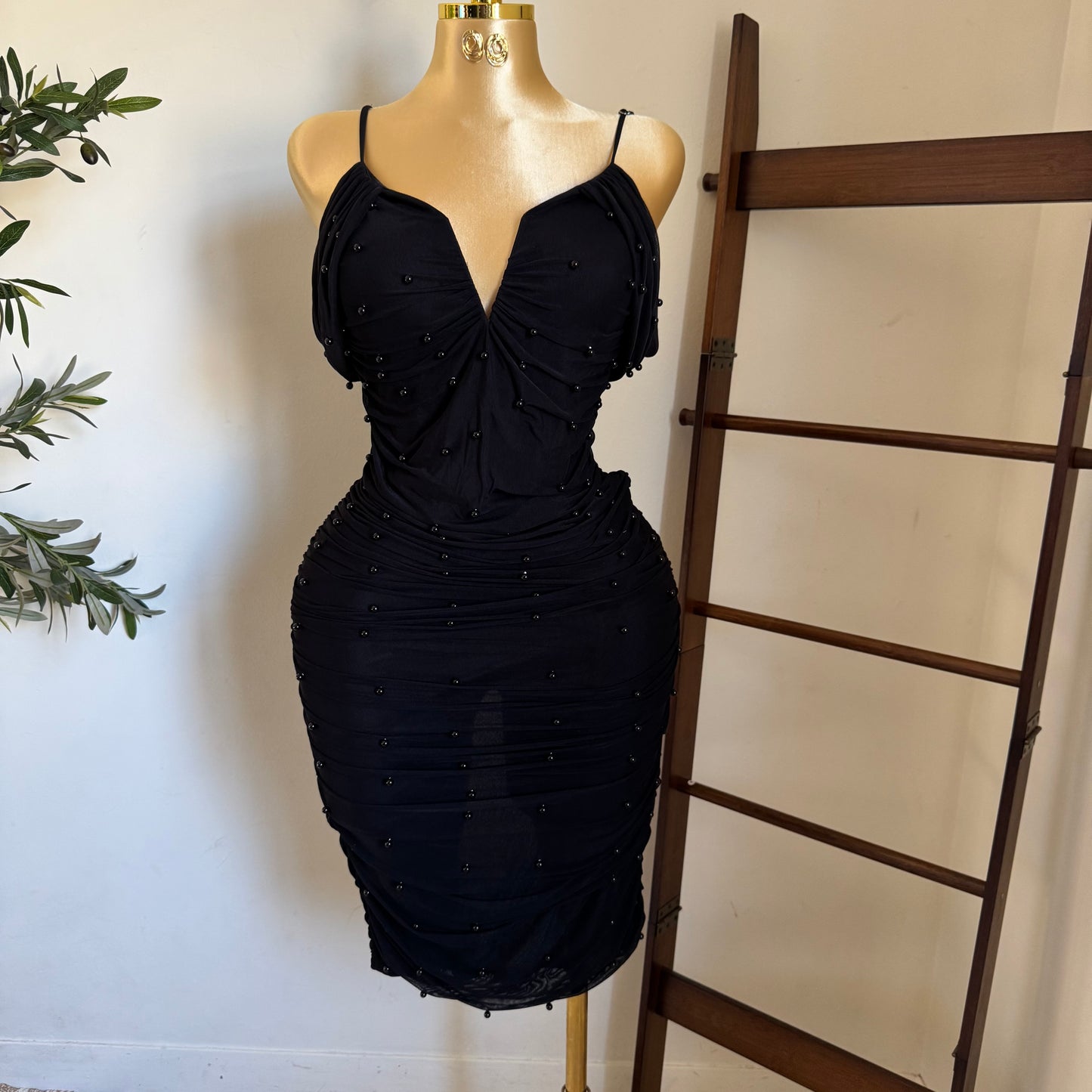 Aria Pearl Dress PL-Black