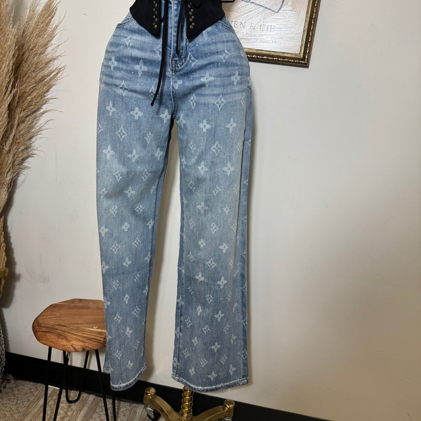 Logo Rhinestpants-Blue