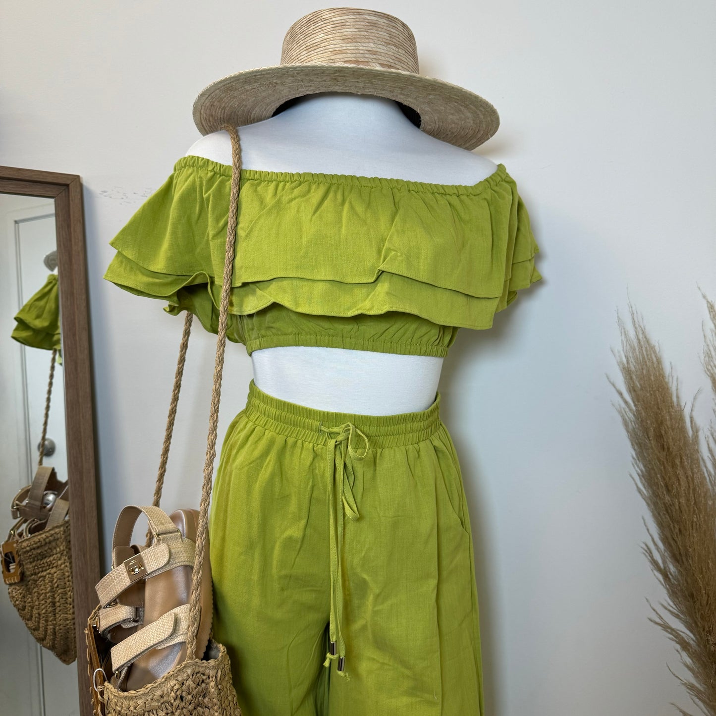 Jayline Two Piece Set-Lime Green