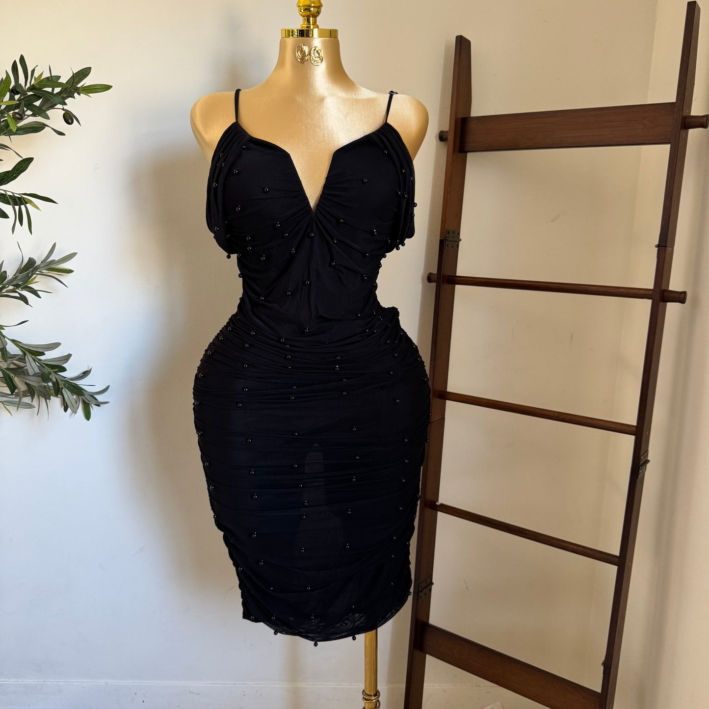 Aria Pearl Dress PL-Black