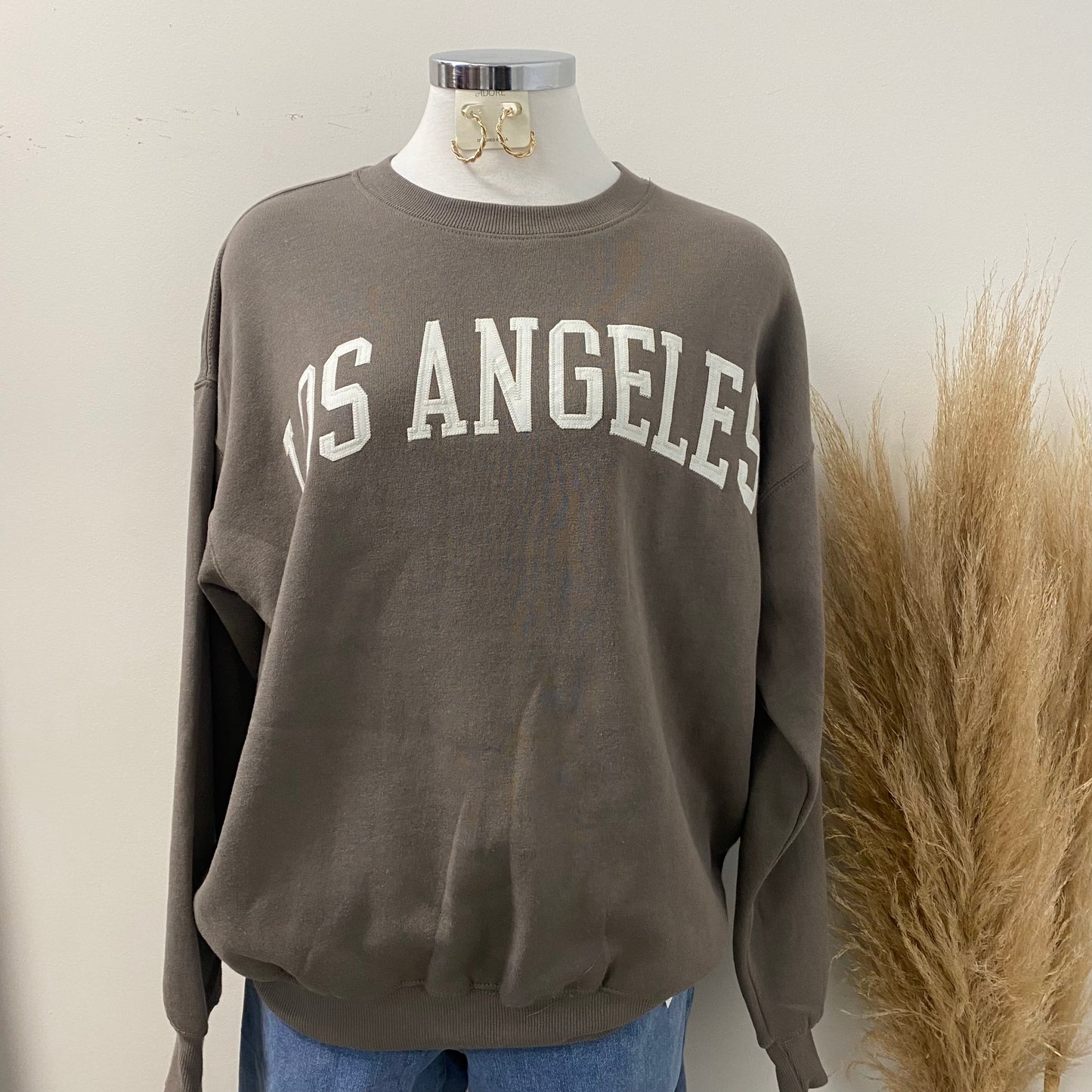 Los Ángeles Crewneck Sweater -Tan