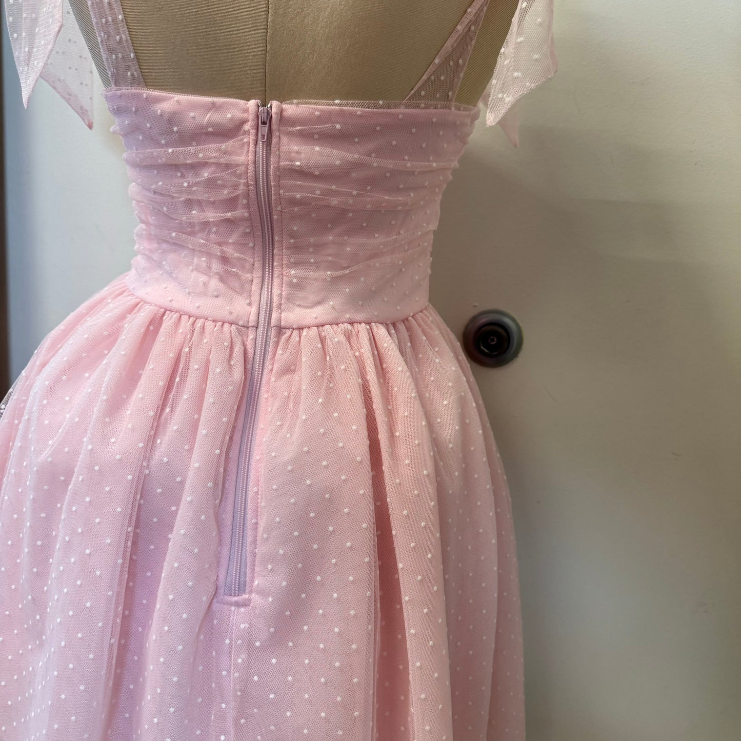 La niña Dress-Baby Pink