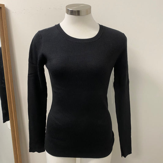 Round Neck Top-Black