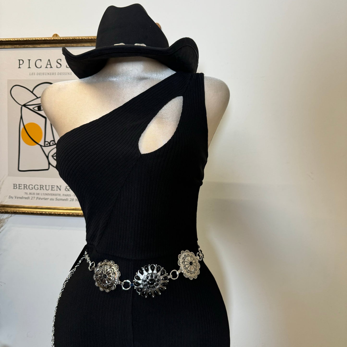 Rib One Shoulder Jumpsuit-Black
