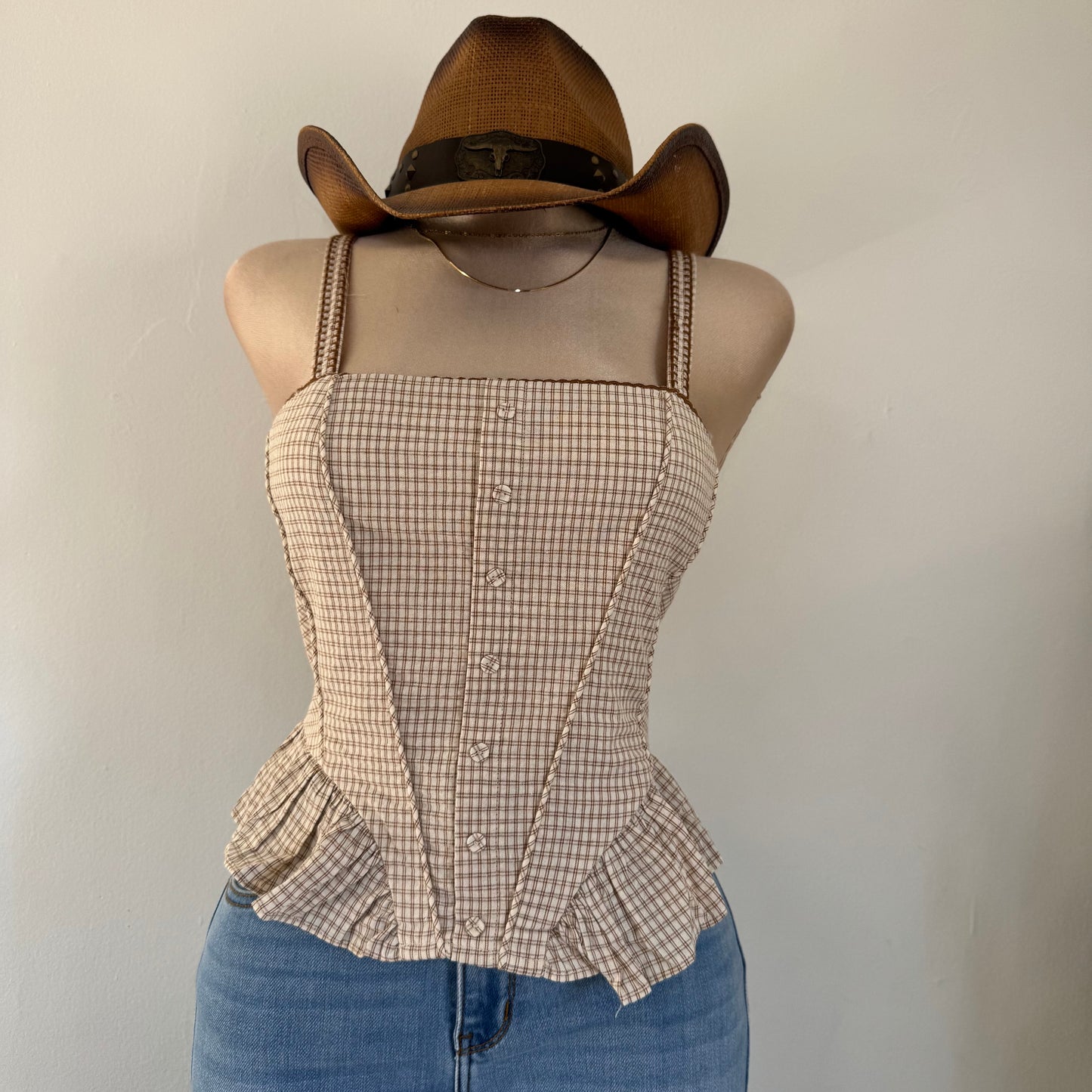 Rodeo Halter Top-Brown