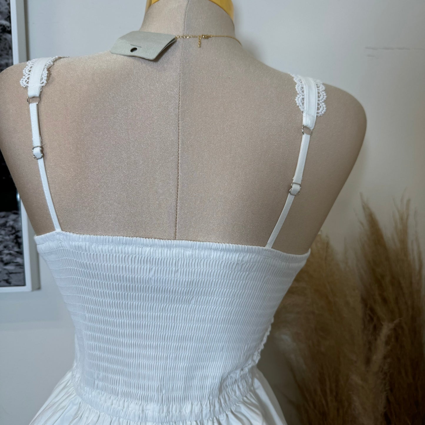 Picnic Corset Mini Dress-White