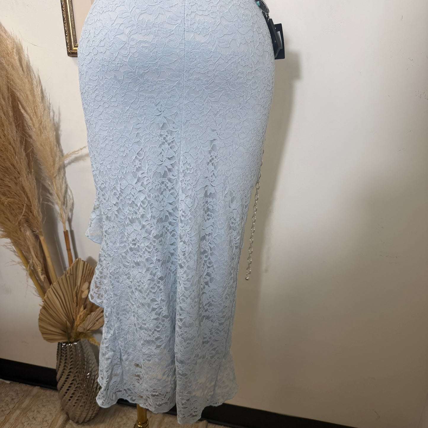 Mismaloya Lace Dress-Baby Blue