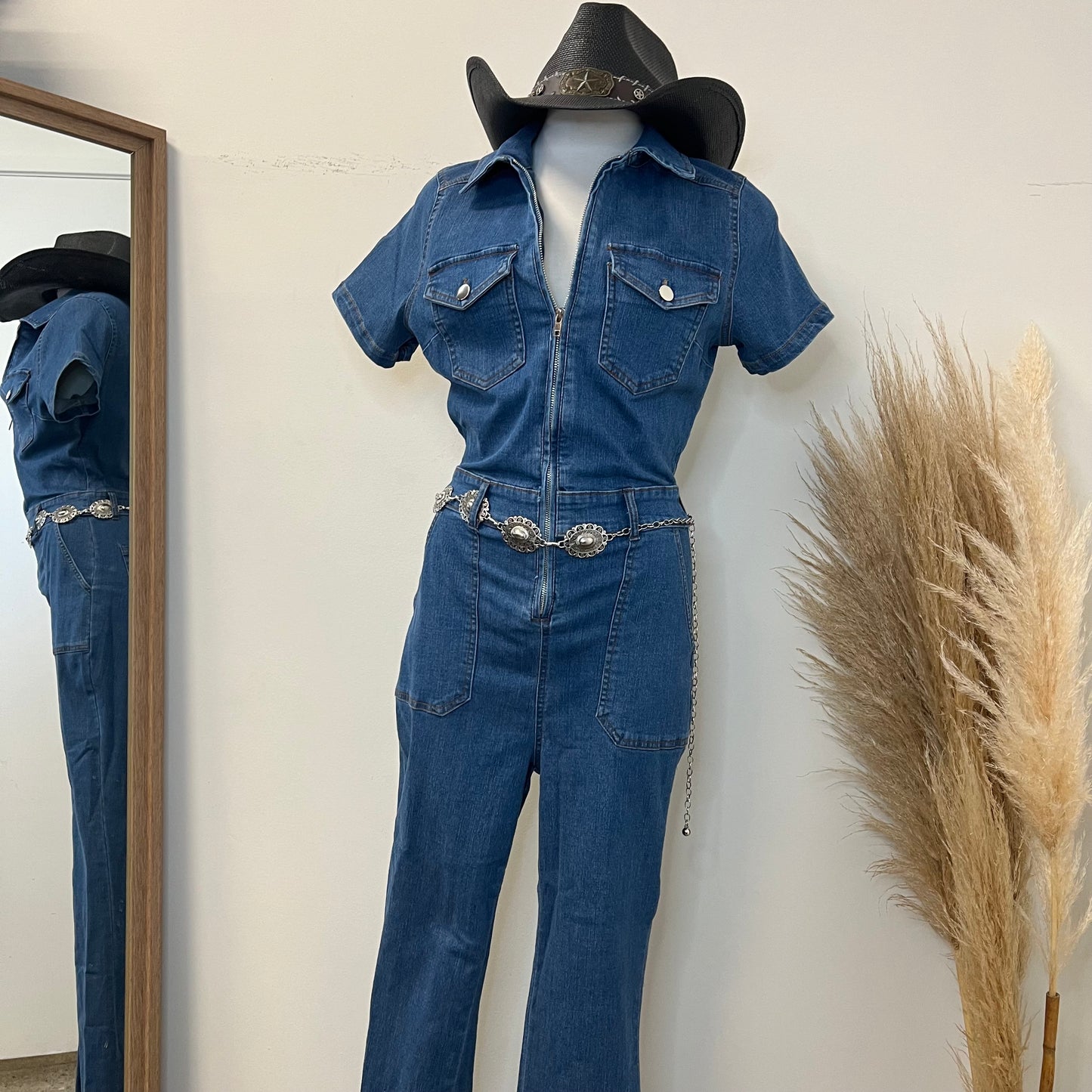 Rodeo Denim Jumpsuit-Denim