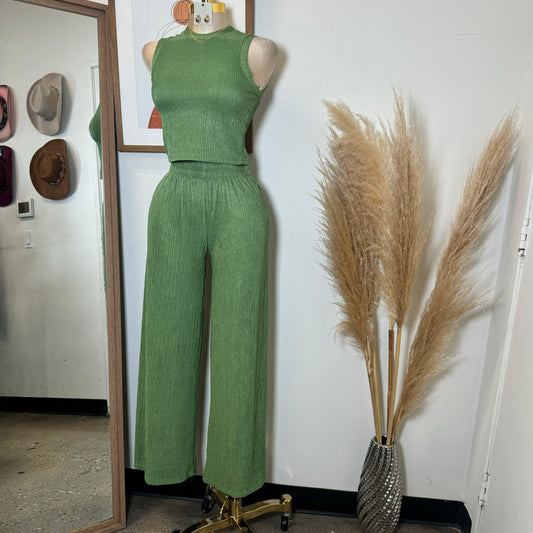 Tamara Two Piece Set-Sage Green