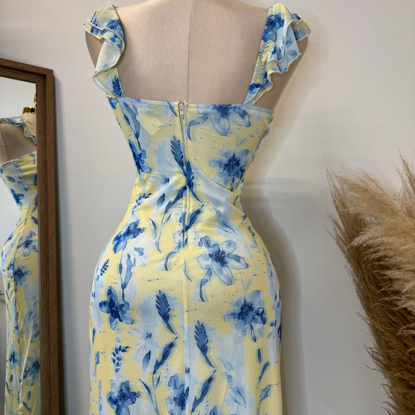 Karol Dress-Yellow/Blue