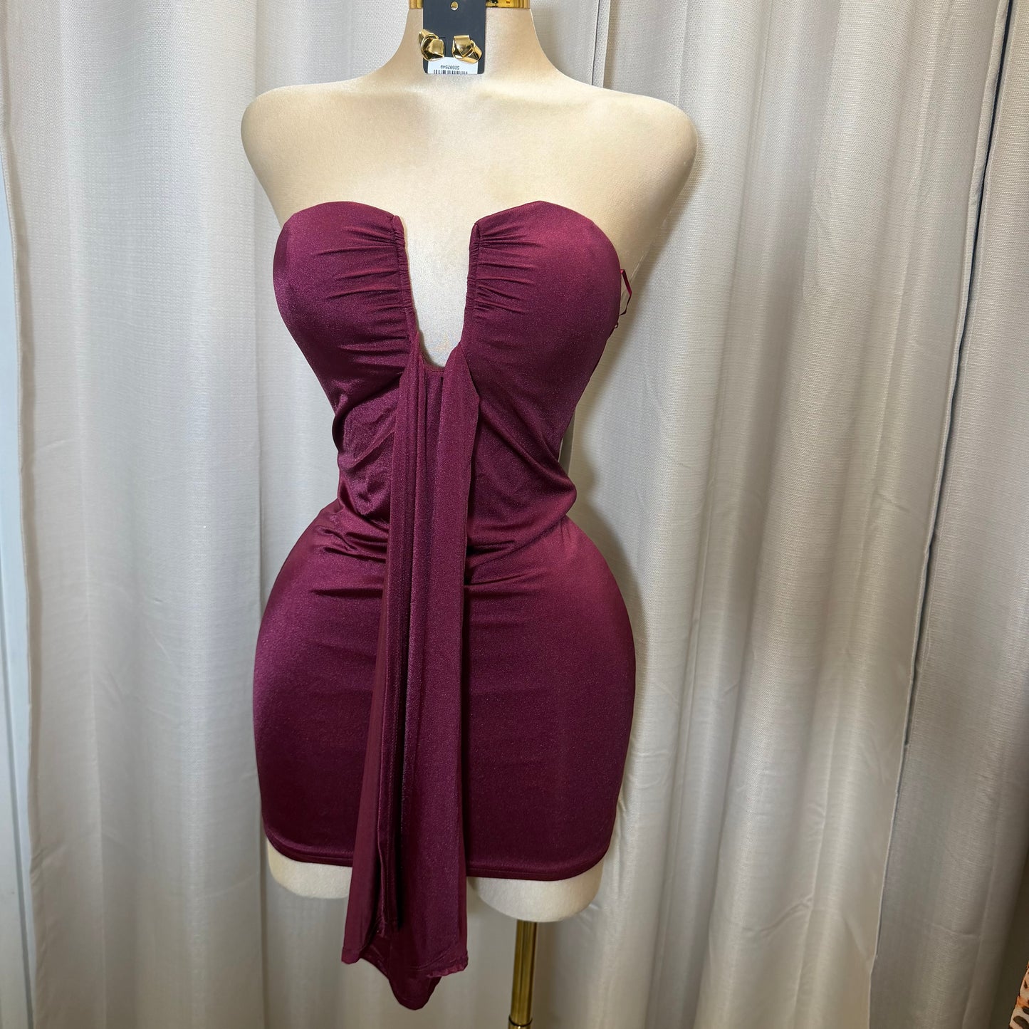 KNIT SHAKIRA DRESS-Burgundy/Plum