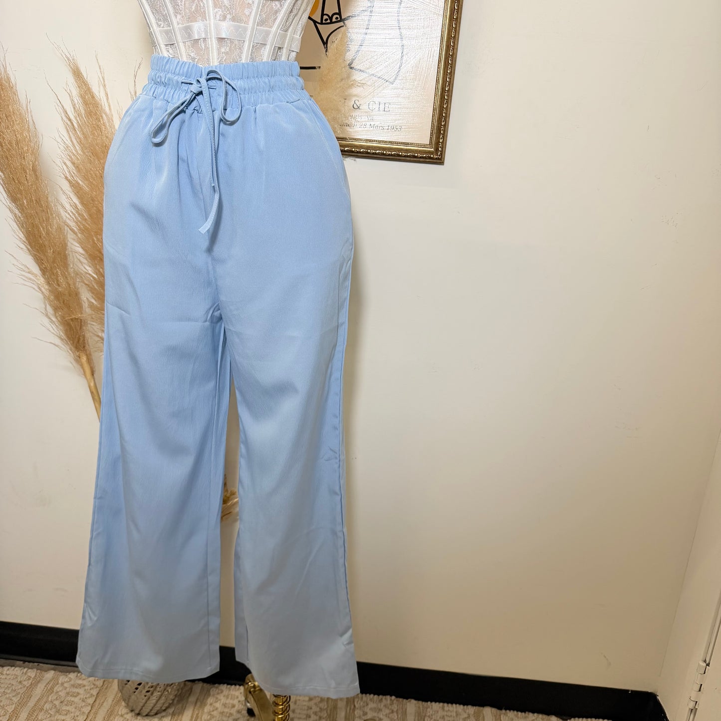 Long Sleeve Pant Set-Baby Blue