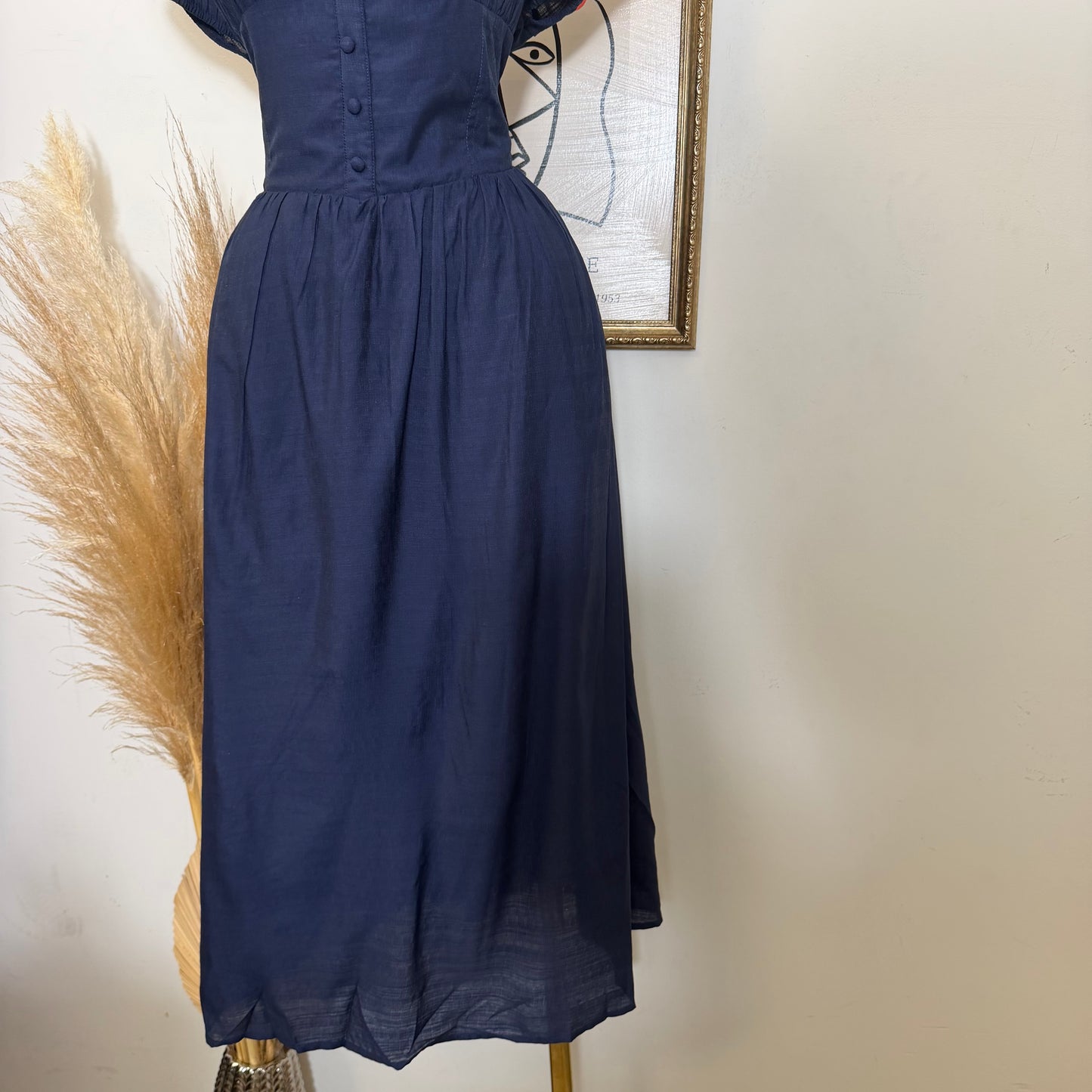 Corset Maxi Dress-Navy