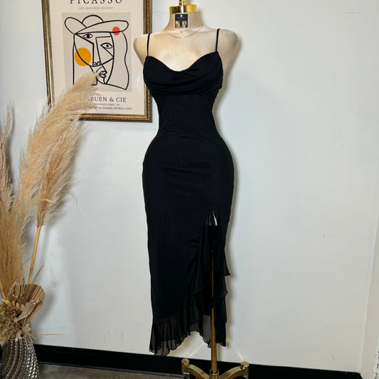 Karil Mesh Dress-Black