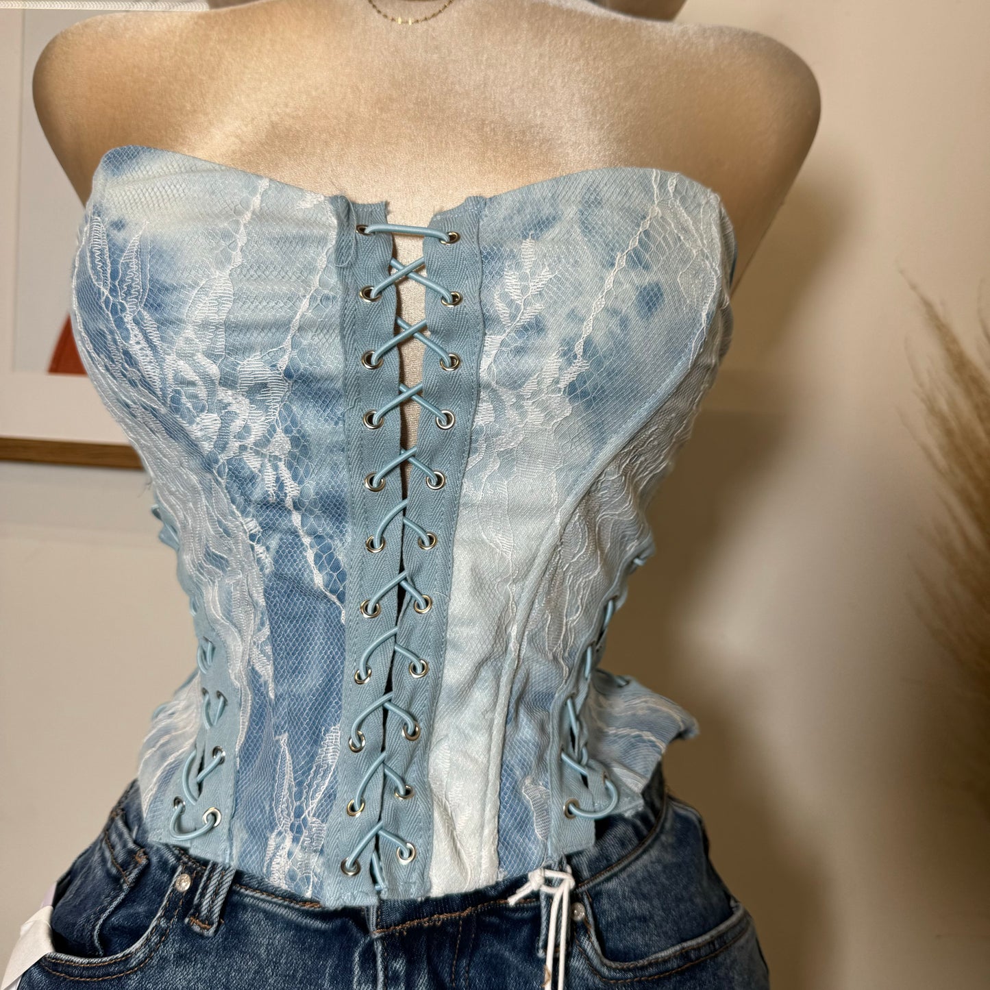 Azulito Corset Top-Blue