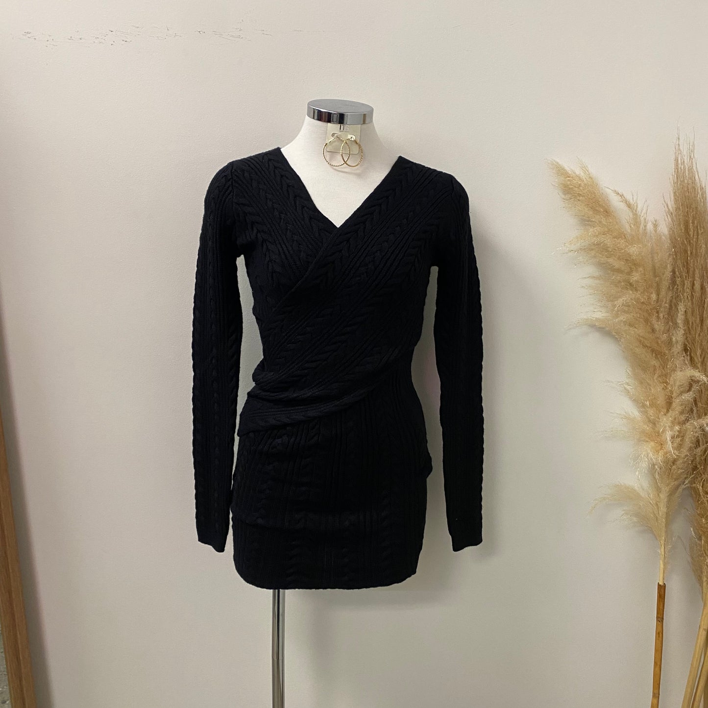 Amili Sweater Dress-Black