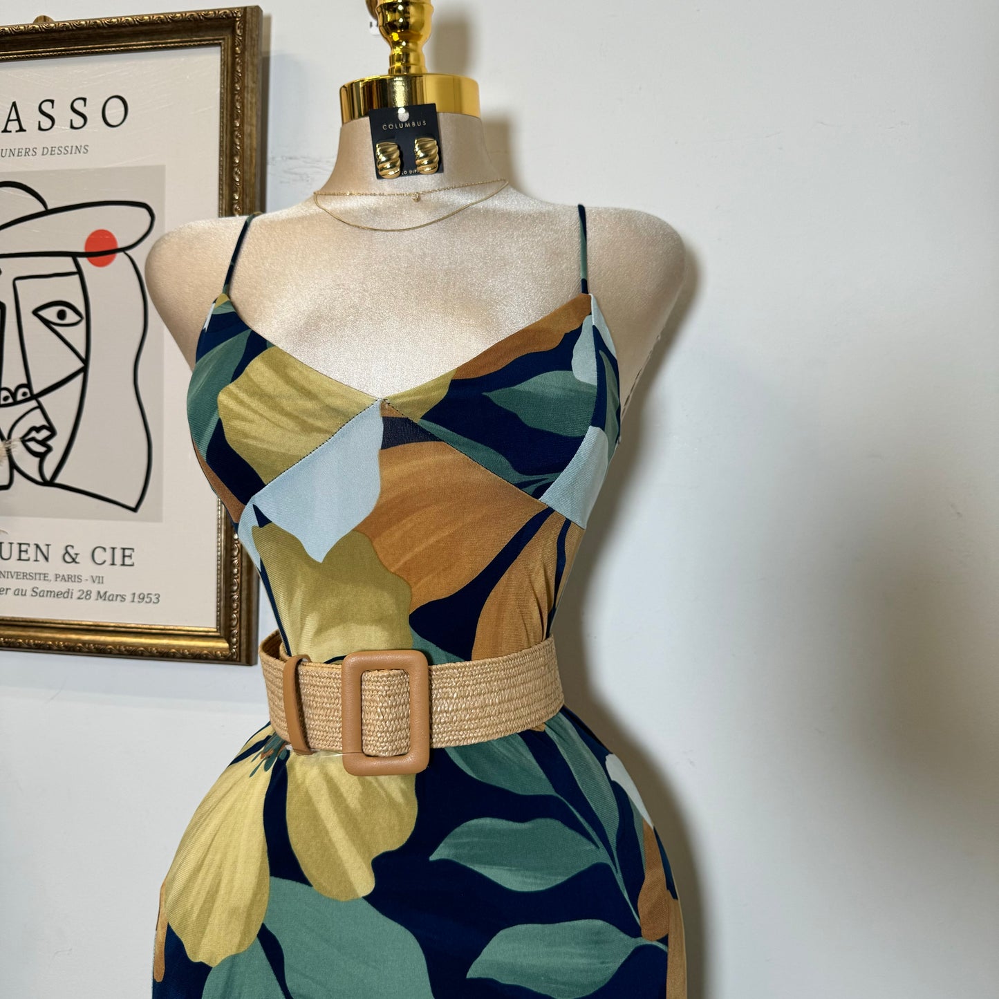 Lilo Maxi Dress-Blue/Yellow