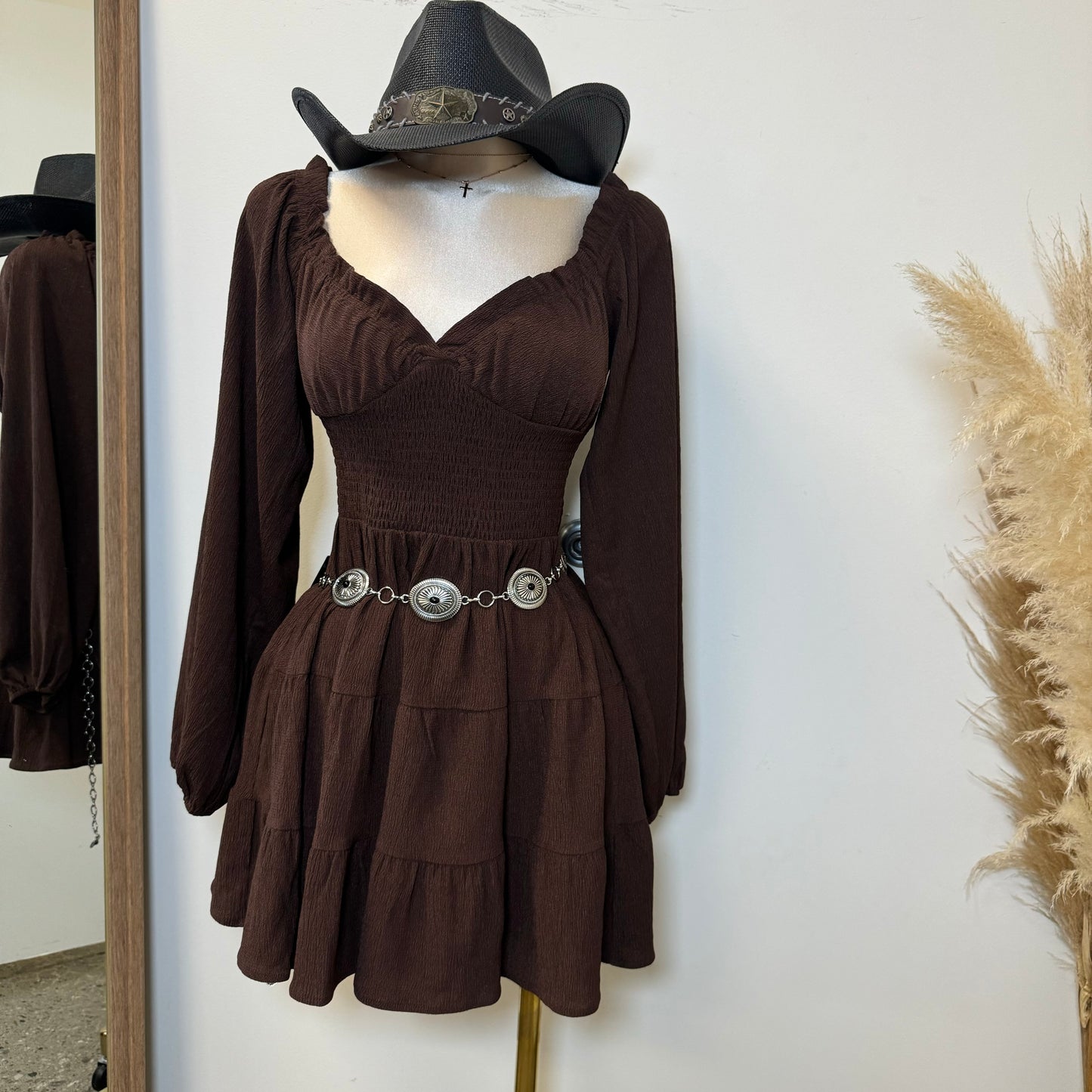 Roxi Corset Dress-Brown