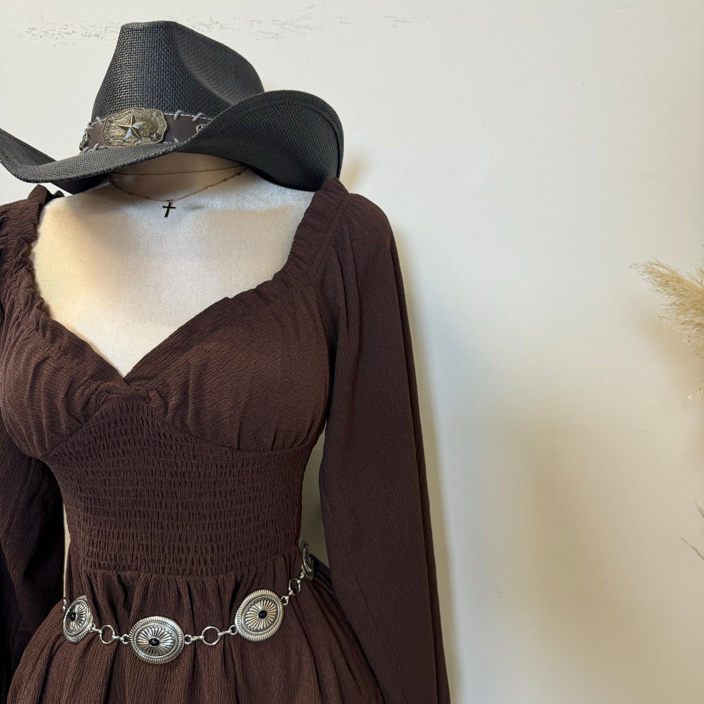 Roxi Corset Dress-Brown