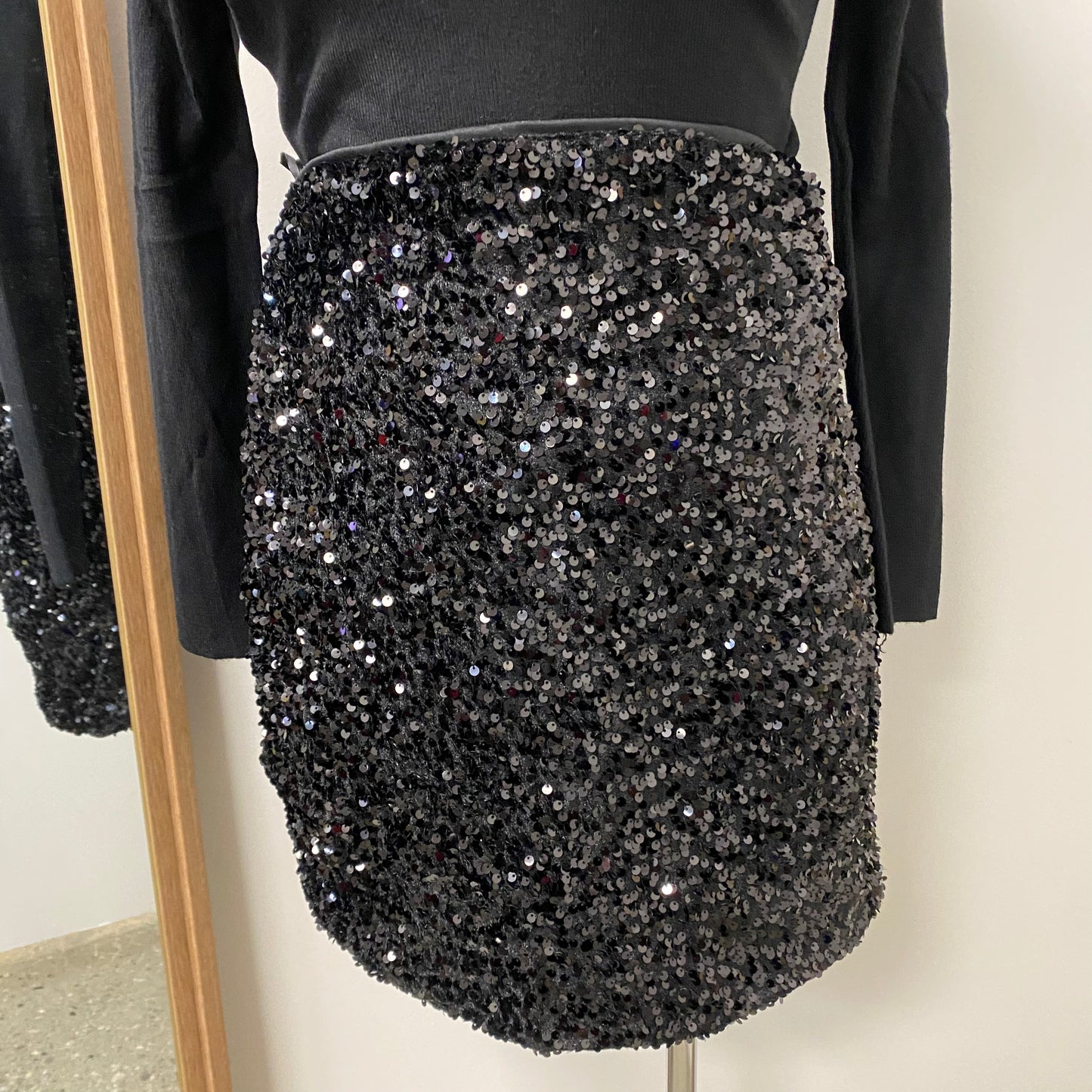 Sequin Skirt PL-Black