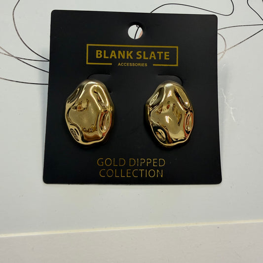 Chunky Almond Ear-Gold
