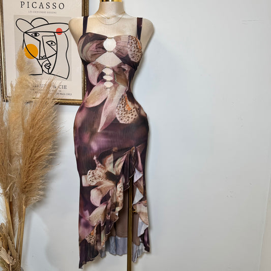 Karol Dress-Purple/Black
