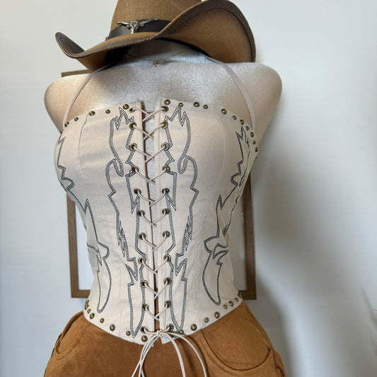 La Yaquesita Corset Top-Cream