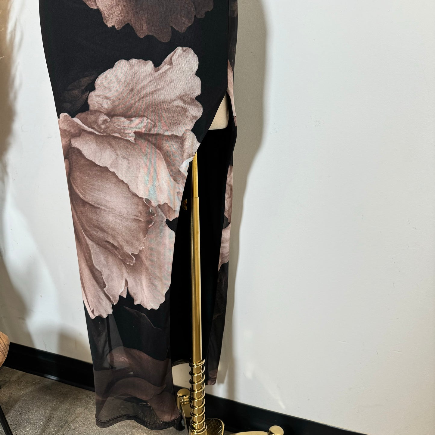 Tube Slit Maxi Dress-Brown