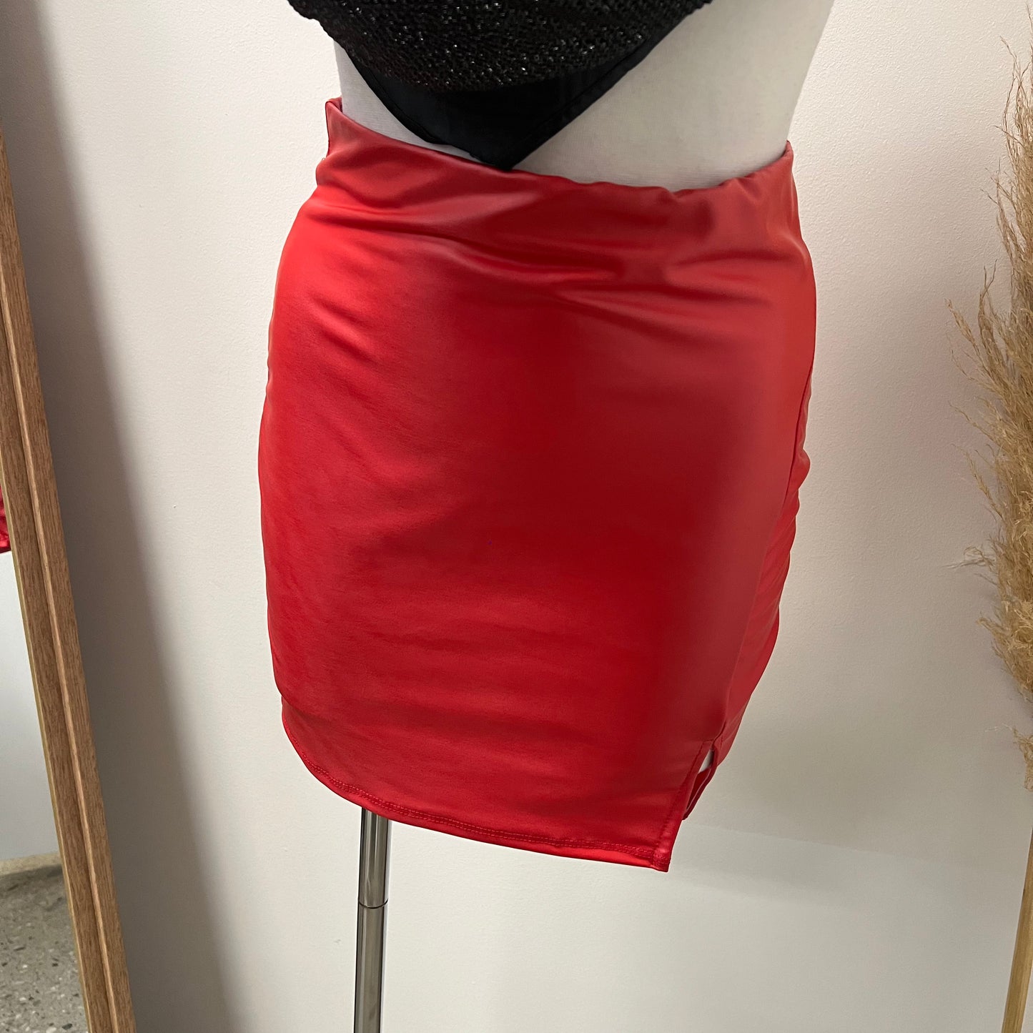 Leather skirt 1-Red