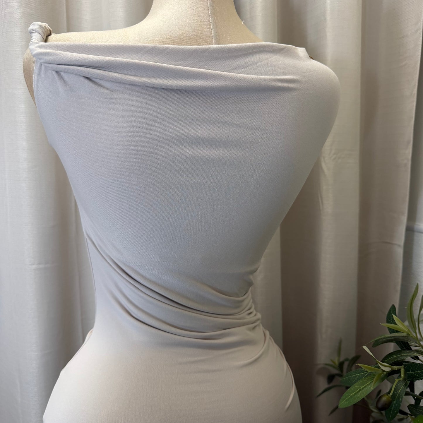 Asymmetric shoulder Gold Detail-Mocha/Brown
