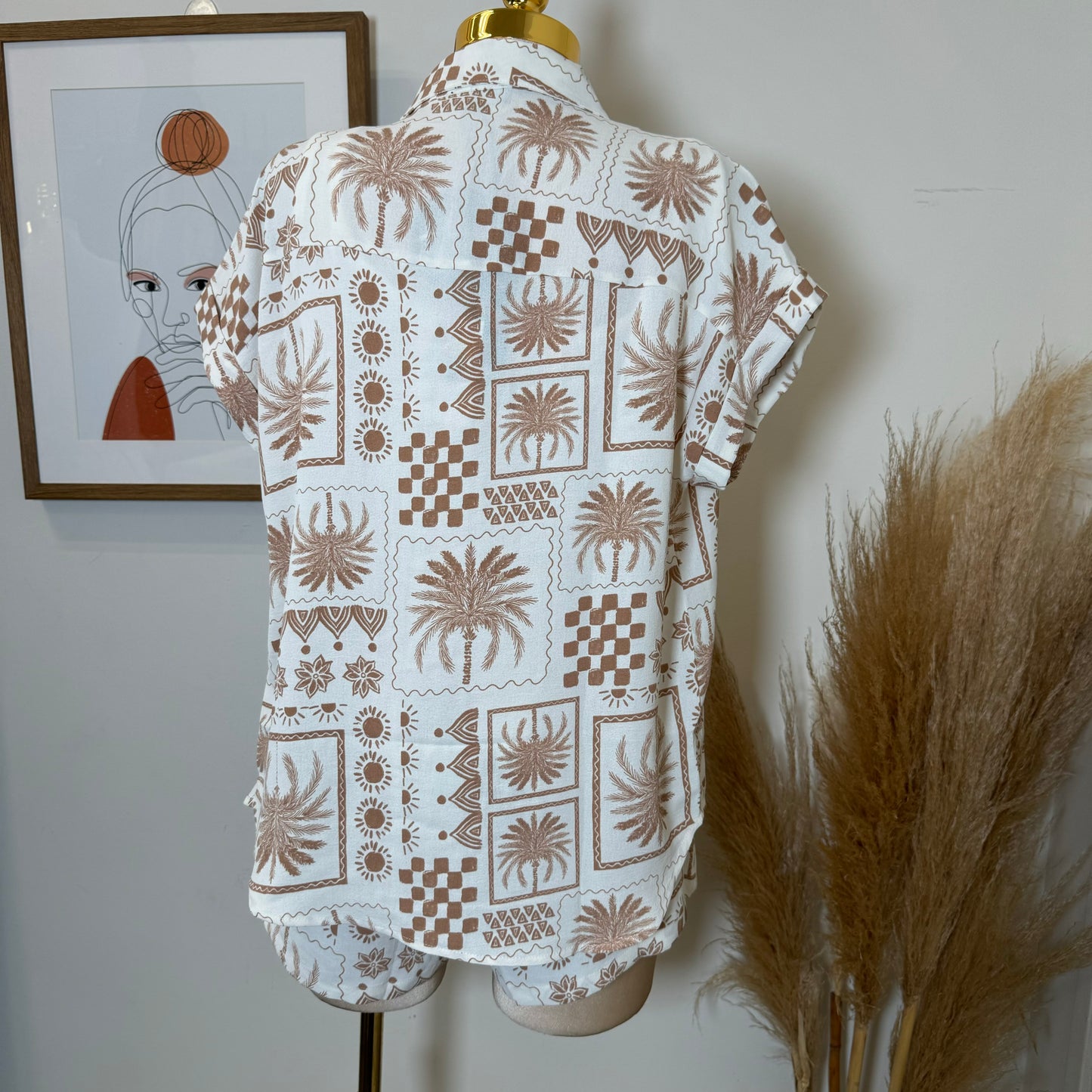 Cancun Short two piece set-Beige