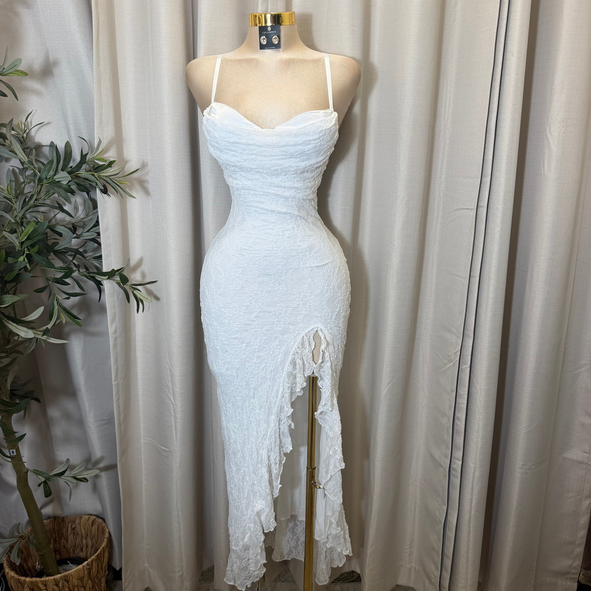 Mismaloya Dress-Lace White