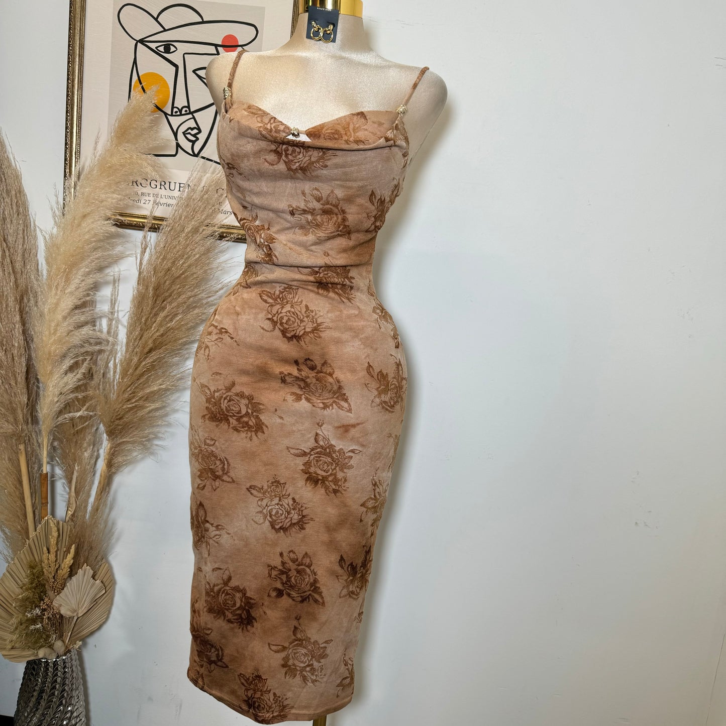 Karmika Dress-Brown