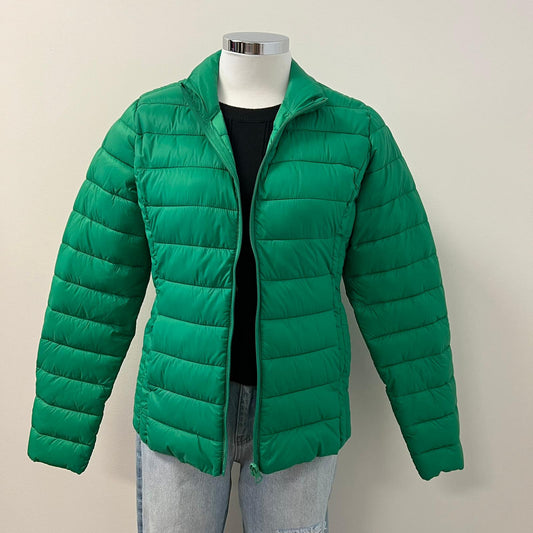 Gina Padded Thermal Zip Up Jacket- Green