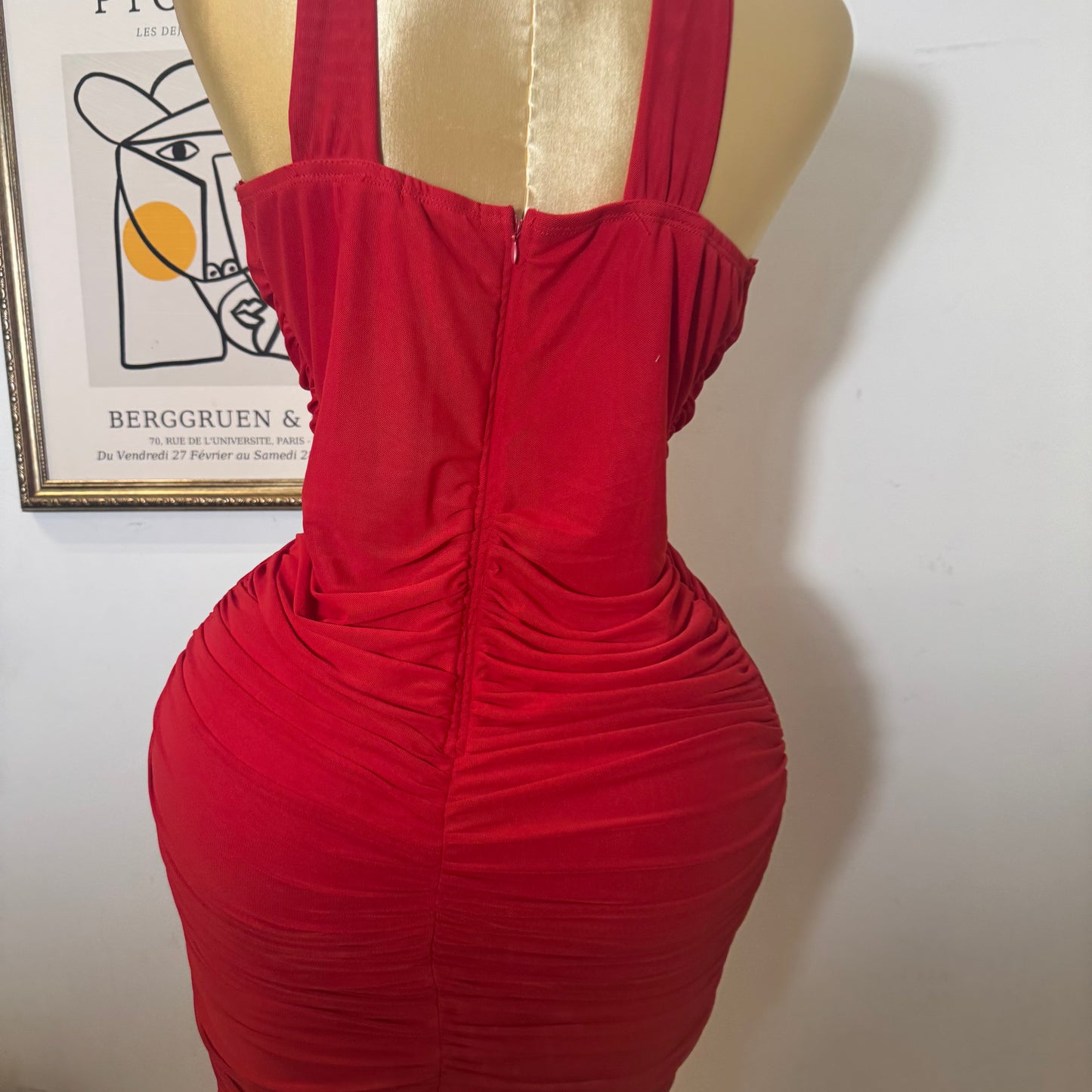 Inara Plus size Dress-Red