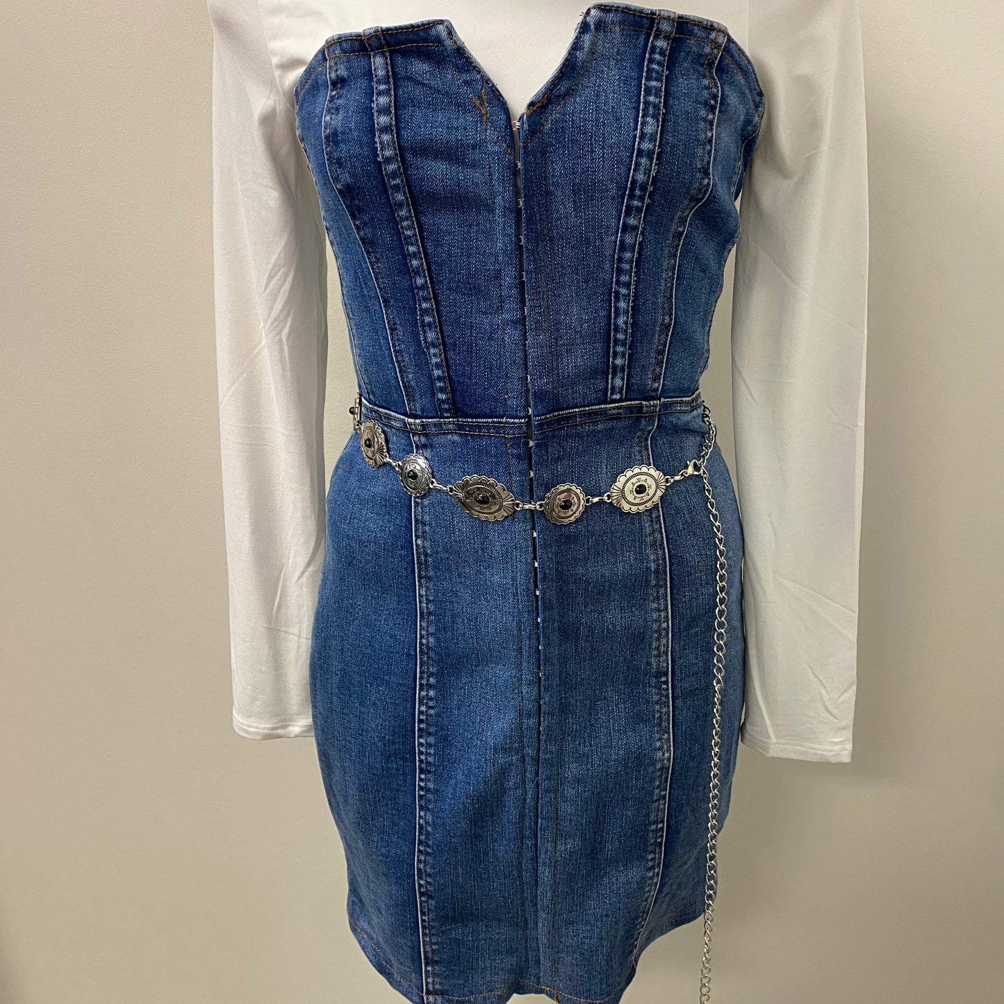 Laila Denim Dress-Denim