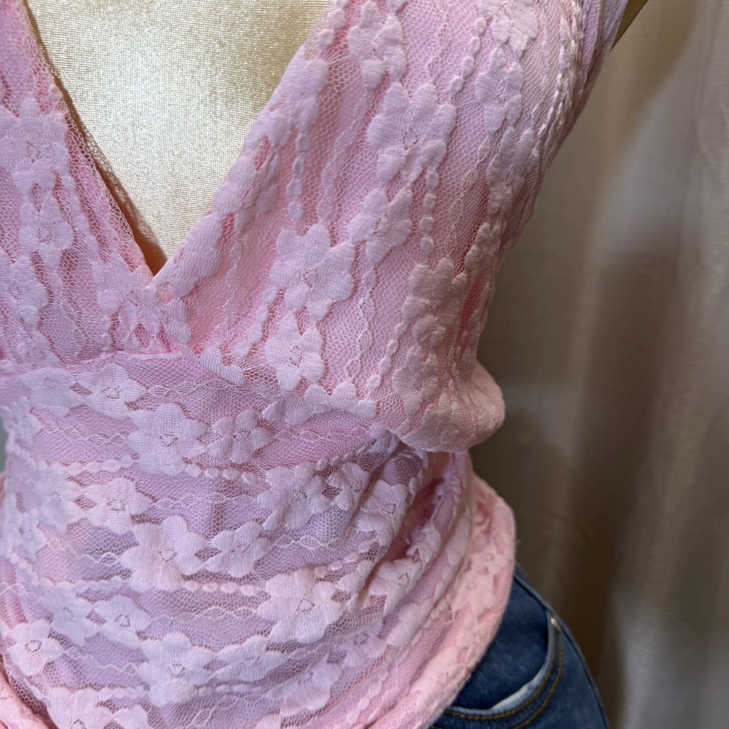 PL-Halter print Top-Pink