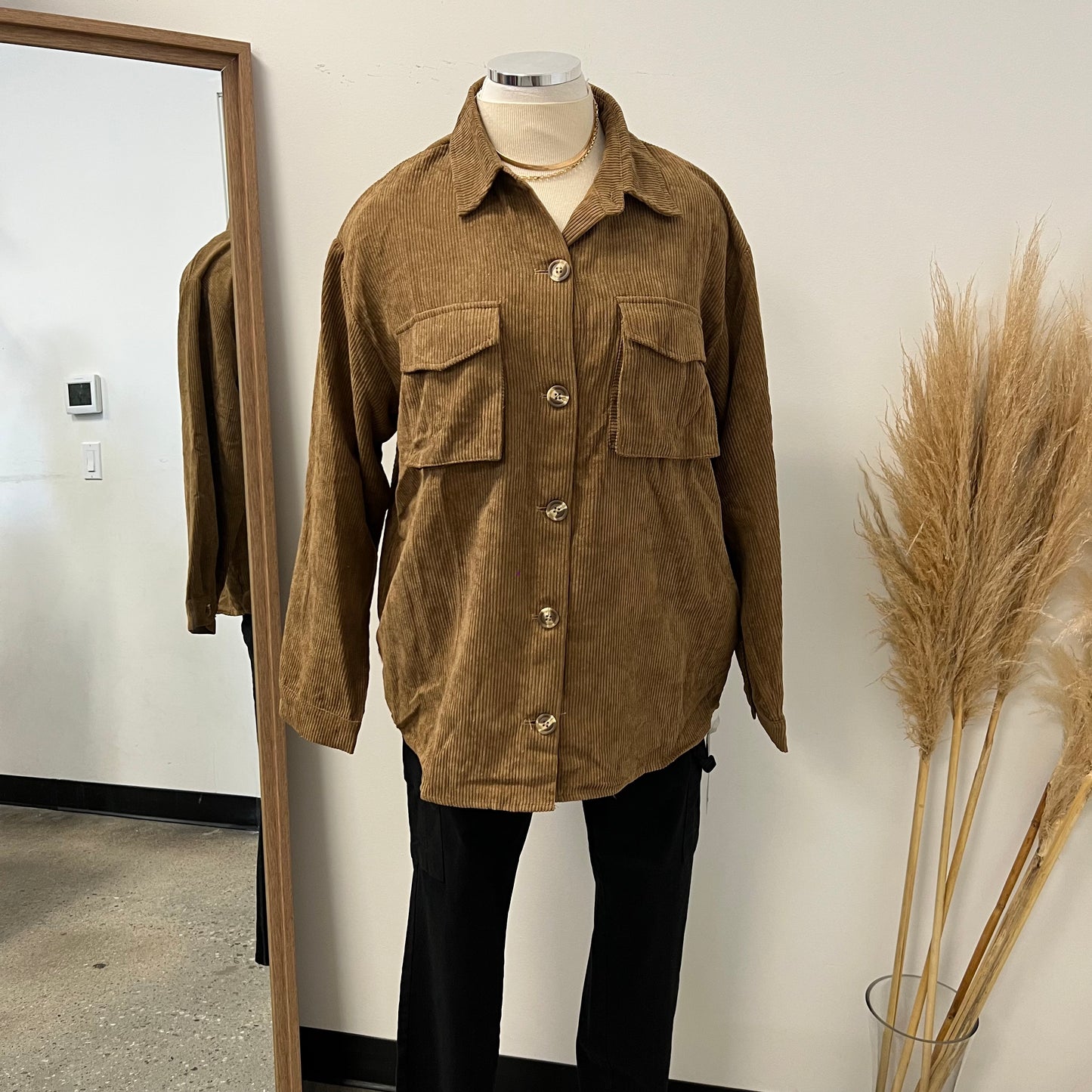 Luz oversized Corduroy Shacket PL- Brown