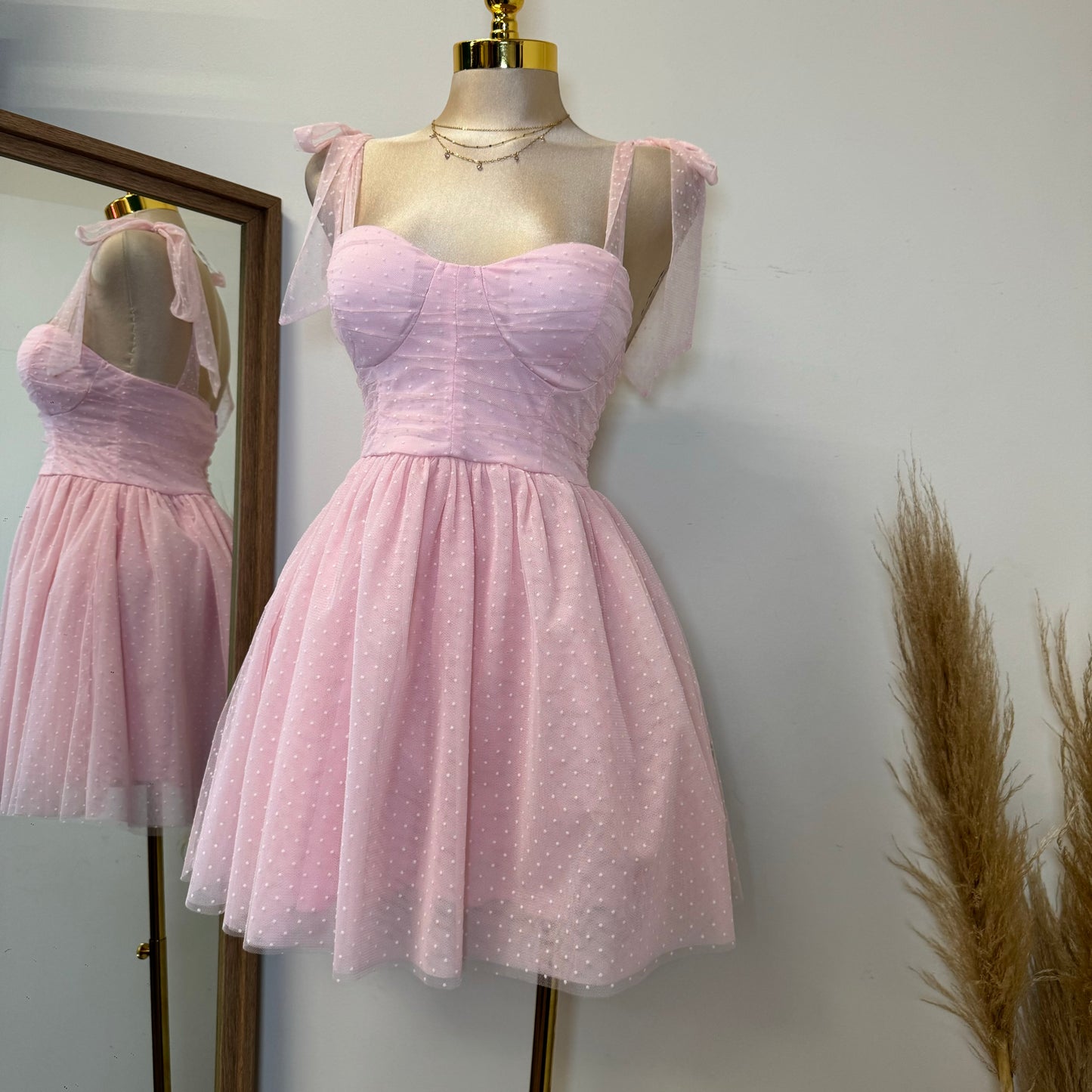 La niña Dress-Baby Pink