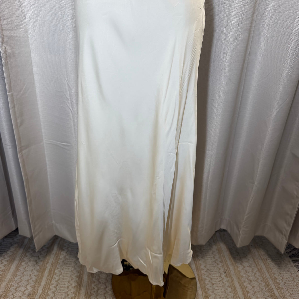 Romance Lace Halter Maxi Dress-Cream/Brown