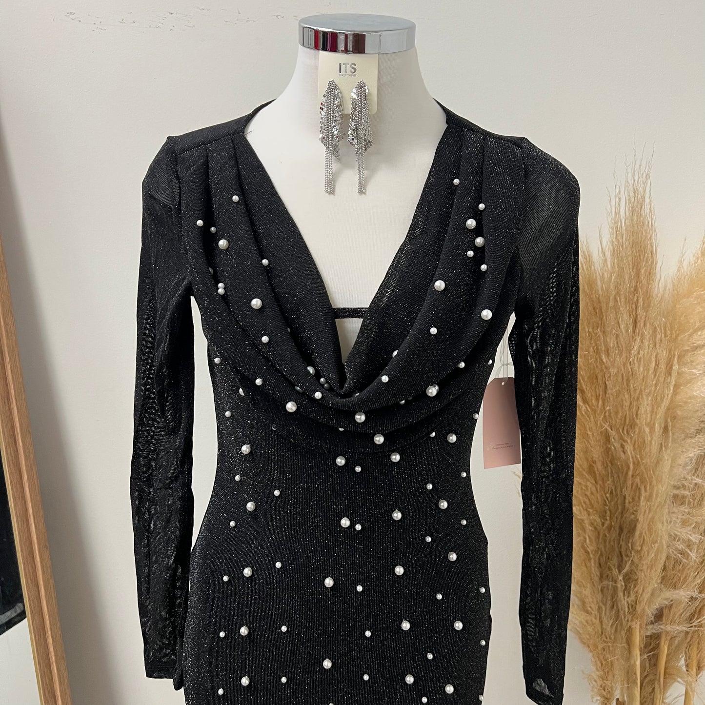 Pearl Dress-Black