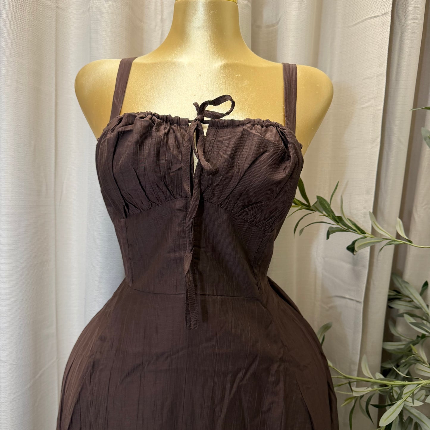 PL-Picnic Corset Dress-Brown