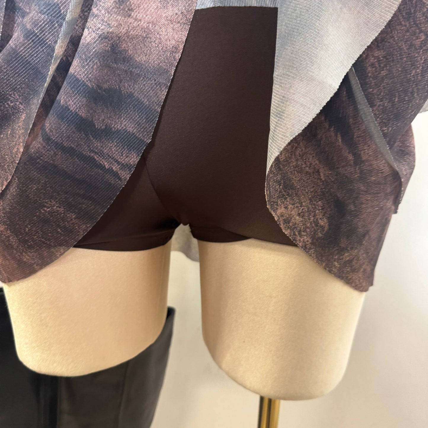 Printed Halter Top and Skirt Set-Chocolate