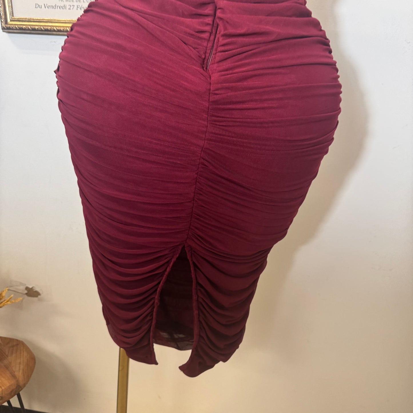Inara Plus size Dress-Burgundy